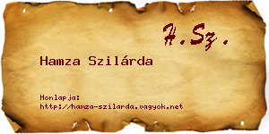 Hamza Szilárda névjegykártya